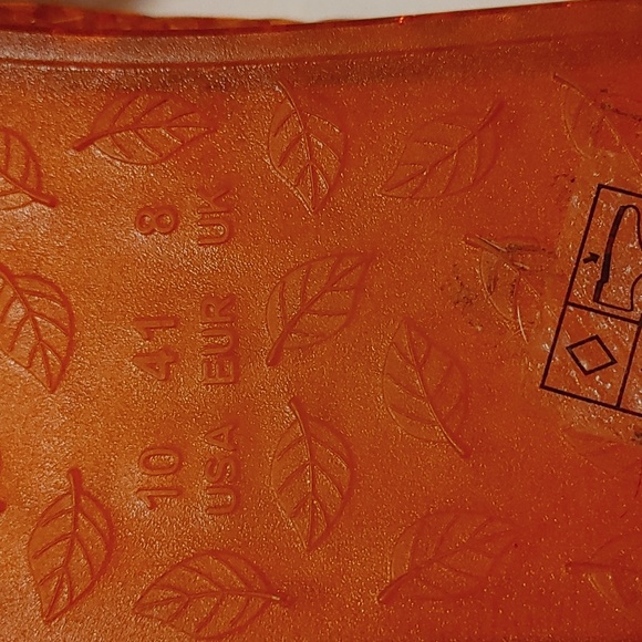 NWOT Nicole Miller NY Reddish/Orange Jelly Flats Women's size 10 Classic 80s - Picture 5 of 5